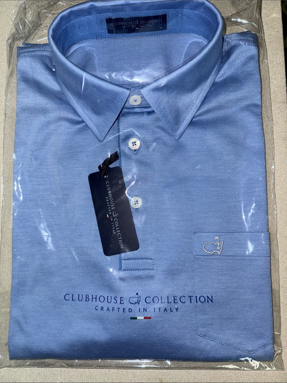 Masters Clubhouse Collection Men's Sky Blue Polo Shirt 2026